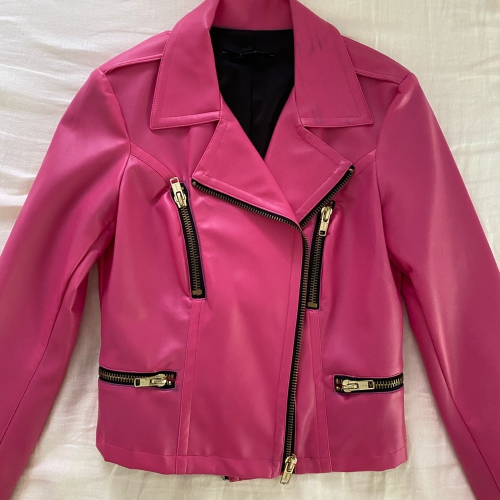 Hot Pink Naven moto jacket S w/ imperfections